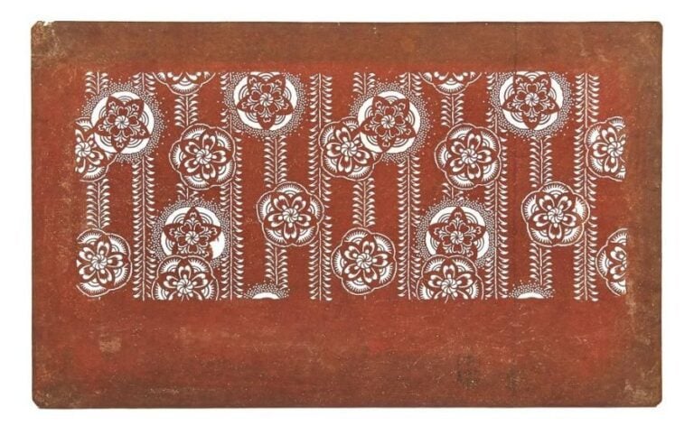 Lot de dix Ise-Katagami (pochoirs de papier pour teindre les étoffes