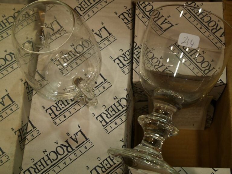 Lot de verres en cristal La Rochère