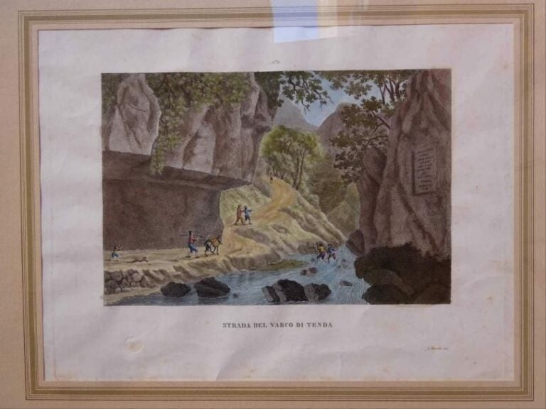 Luigi MARTELLI (Actif XIXe siècle) "Ingresso del porto di nizza" (n°1) et "Strada del varco di tenda" (n°2) Planches numéros 1 et 2 extraites de la "Corografia dell' Italia" (1837-1845) 19,5 x 29,3 cm (le "dessin" seul) (rousseurs sur la n°1) Bibliographie: POTRON, Jean-Pau