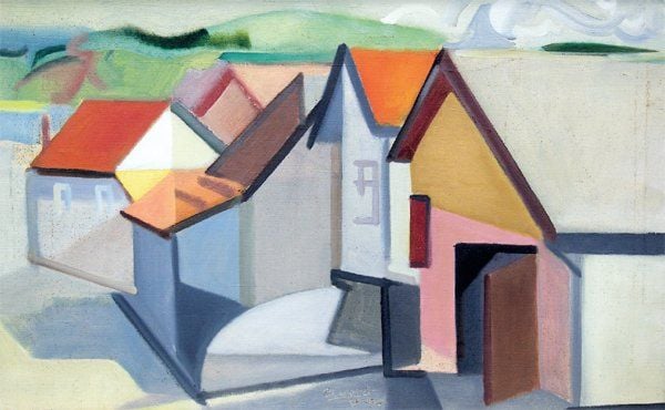 Maisons à Mimizan (1946) Huile sur toil