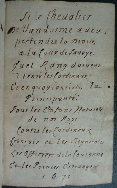 MANUSCRIT - BONAIR Henri Stuart d