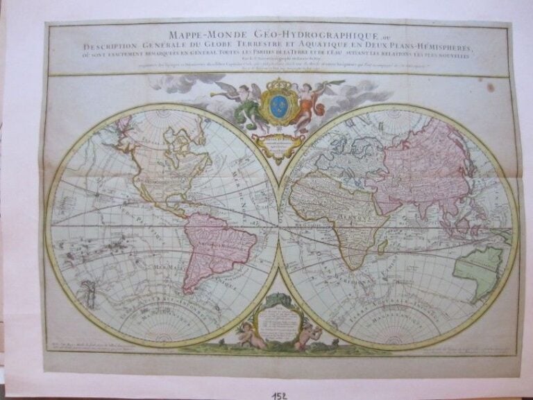 MAPPEMONDE GEO-HYDROGRAPHIQU