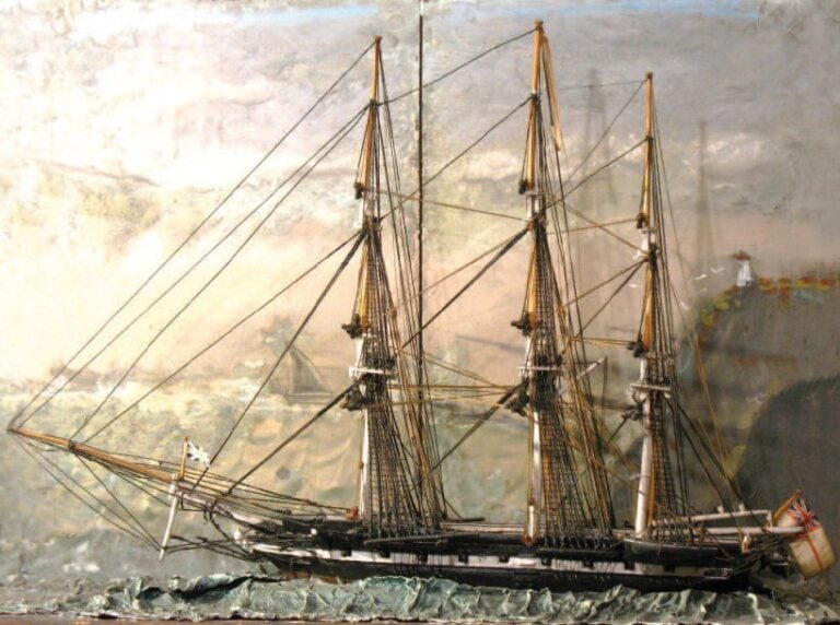 MAQUETTE D'UNE FRÉGATE ANGLAISE DE DIX-HUIT CANON