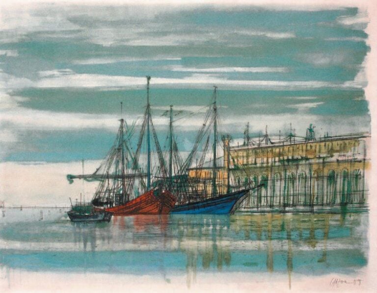 Marine Aquarelle, signée en bas à droite et datée 58 51 x 68 cm