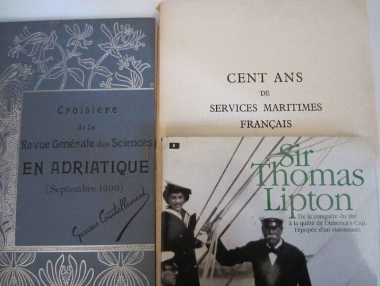 MARINE-CROISIERES Lot de 3 livres:- Croisière de la Revue Générale des Sciences en Adriatique (sept 1898) - Cent ans de services maritimes français (Messageries)
