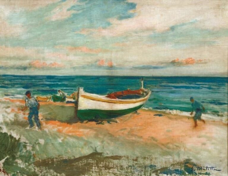 Marine Huile sur toil
