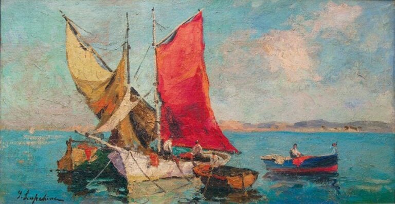 Marine Huile sur toil
