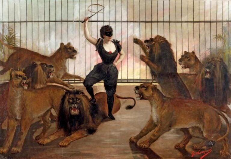 MARTHA LA CORSE Huile sur toile, signée en bas à droite 81 x 116 cm