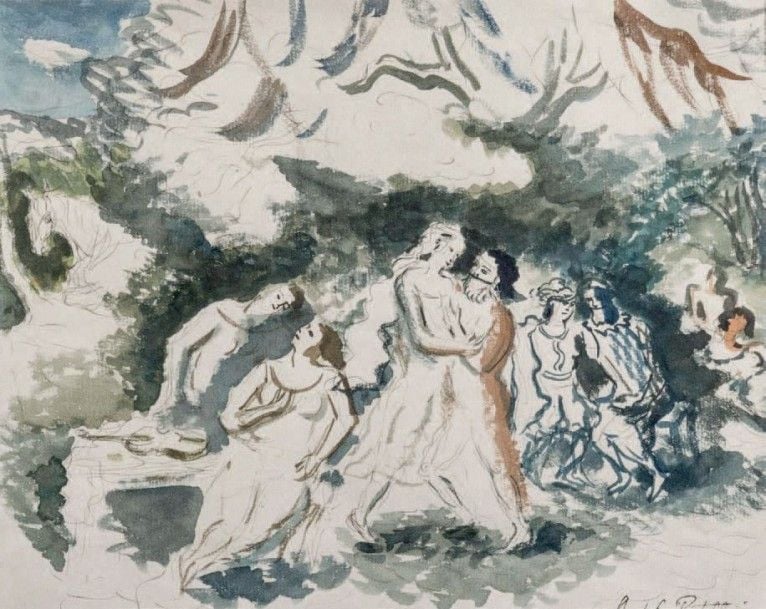 Masques dans le jardin, 1931