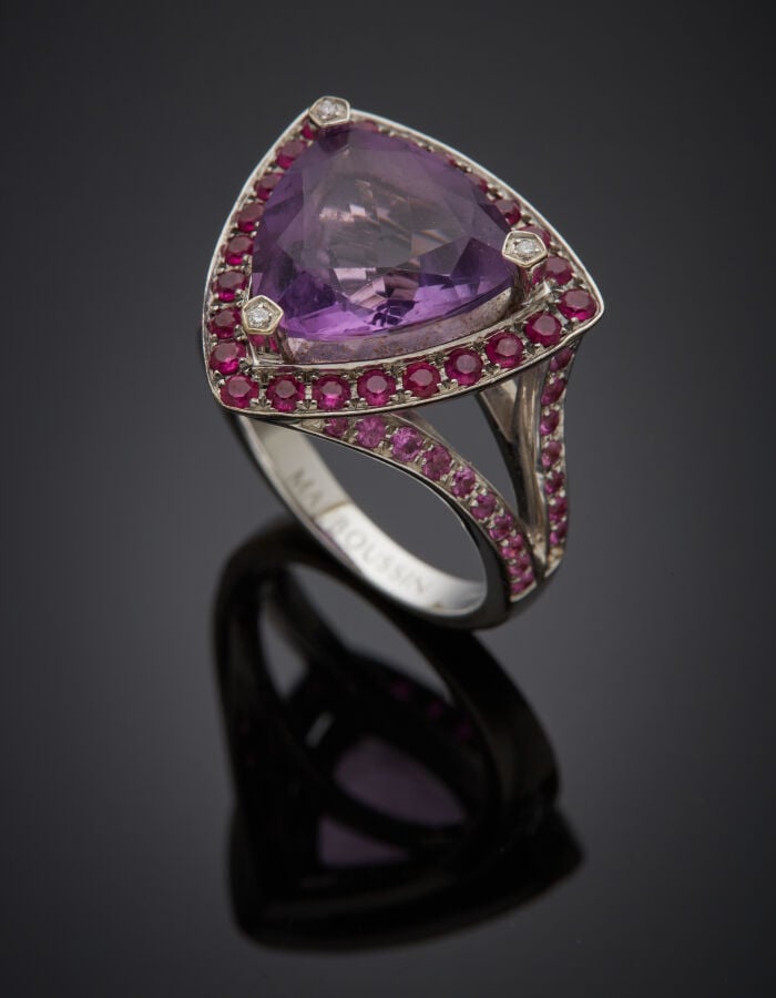 MAUBOUSSIN - BAGUE modèle "Tellement Sublime pour Moi" en or gris (750‰) serti…