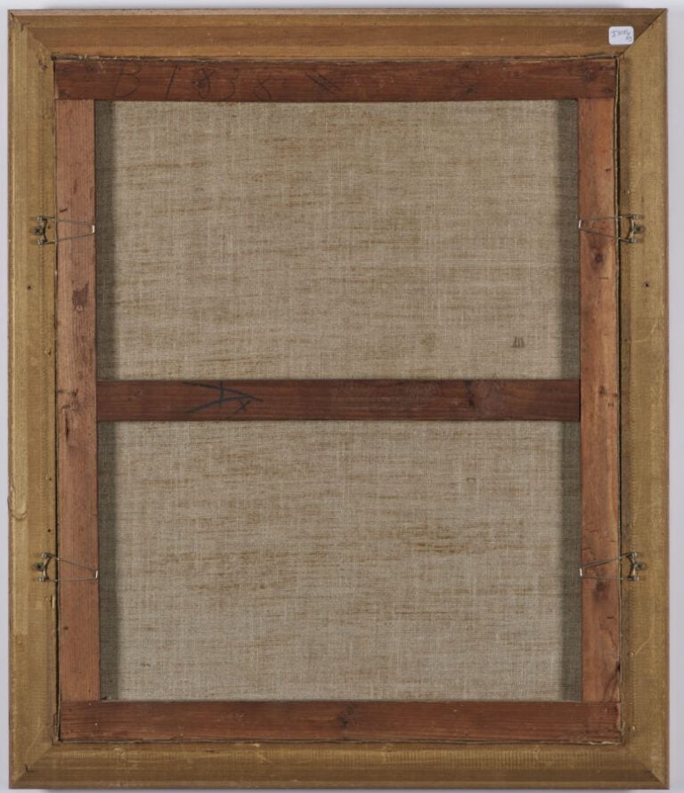 MAURICE BRIARD - (NÉ EN 1887) - « Modèle au miroir » - Huile sur toile rentoilé…