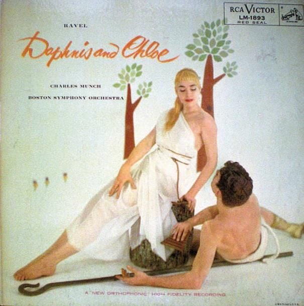 « Maurice Ravel: Daphnis and Chloé, 1955 » 33 tours avec livret d'illustrations de Andy Warhol Bibliographie: « Andy Warhol: The Record Covers, 1949-1987 », par Paul Marechal, éditions Prestel, 2008
