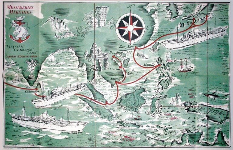 « MESSAGERIES MARITIMES » « Viet-Nam », « Cambodge », « Laos » Courriers d'Extrême- Orien