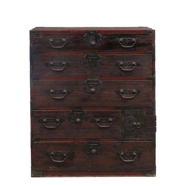 MEUBLE / COFFRE A REGISTRES EN BOIS, MATSUMOTO