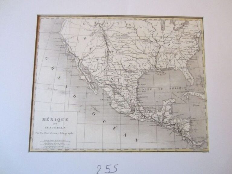 MEXIQUE ET GUATEMALA Par Duvotenay (1843), gravée en noir et blanc sur acier 18 x 23 cm