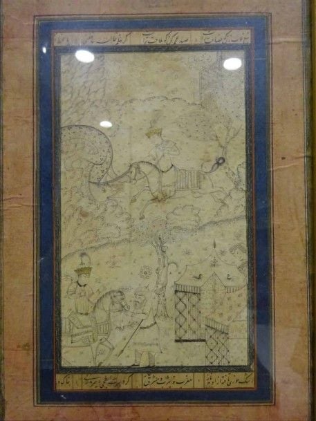 MINIATURE PERSANE DANS LE GOUT SELDJOUKIDE Iran, Epoque XIXe siècle Plume et encre sur papie