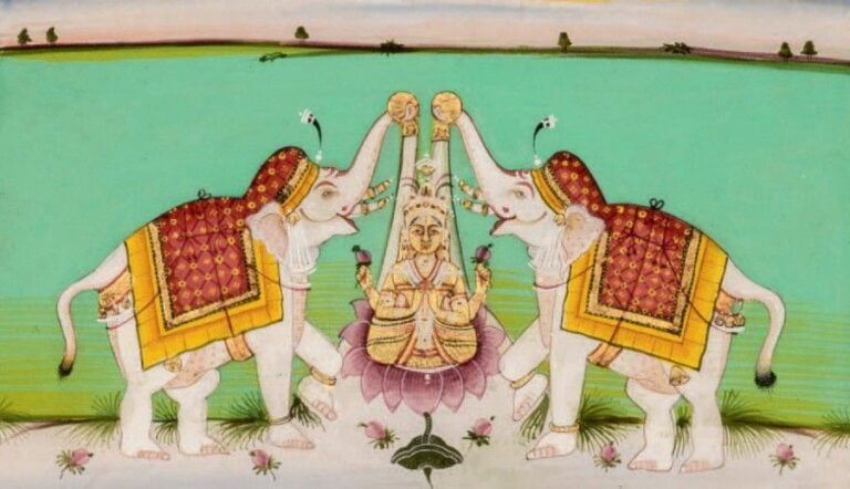 Miniature représentant Gajalakshmi