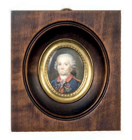 Miniature représentant un Officier supérieur d'artillerie (1760-1765