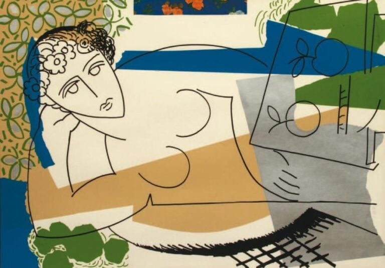 Modèle allongé Lithographie numérotée 47/75 signée sur le côté à droite 69 x 98 cm