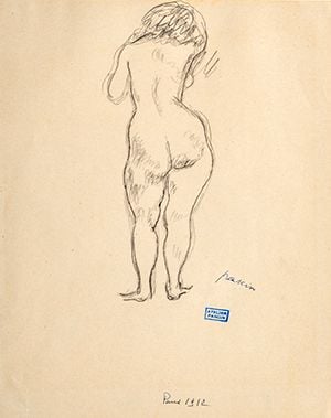 Modèle, vue de dos, Paris, 1912