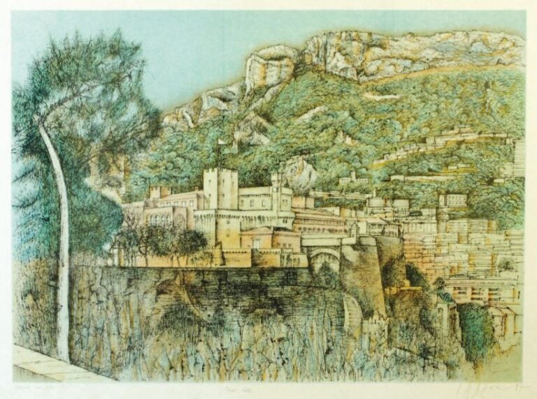 Monte Carlo Lithographie, épreuve sur Japon, numérotée 5/6