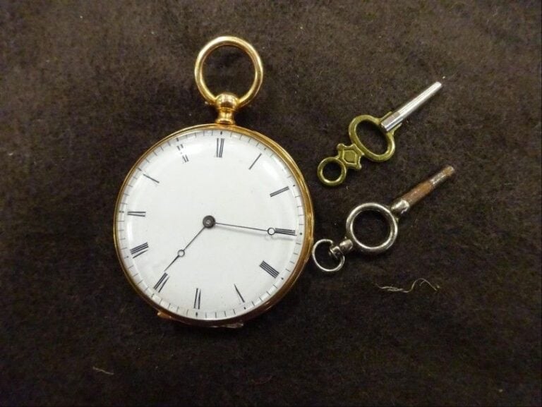 MONTRE de gousset en or jaune 18K (750°/00