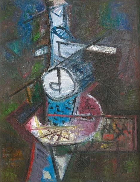 Nature morte (1951) Huile sur toile Signée et datée en haut à gauche Contresignée et datée au dos 66 x 50 cm