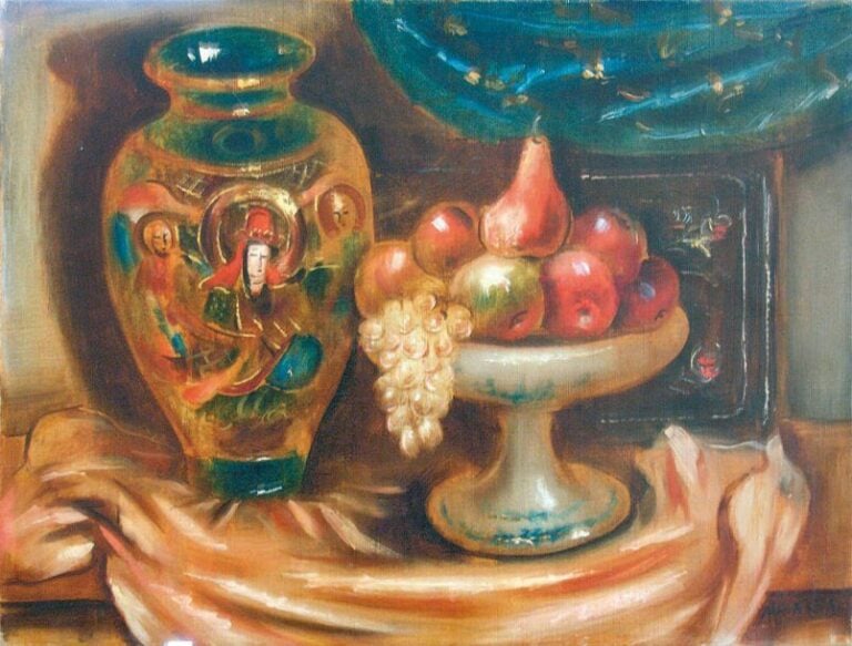 Nature morte à la coupe de fruits (c