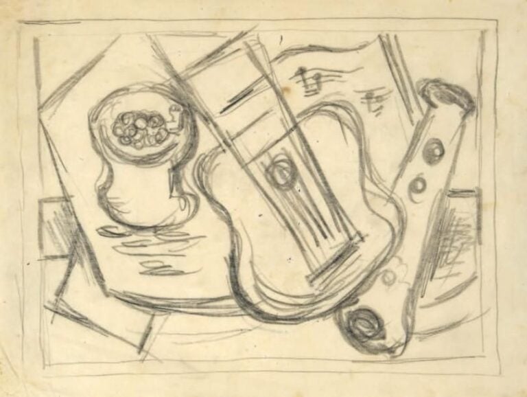 Nature morte à la guitare, circa 1922-1923
