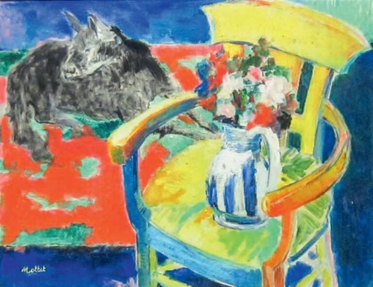 Nature morte au chien et au pichet