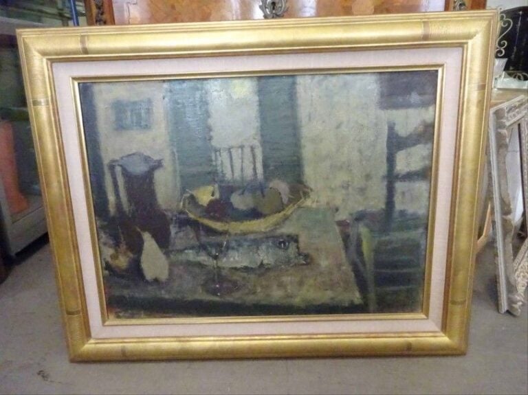 Nature morte au poisson et aux fruits / "Intérieur"