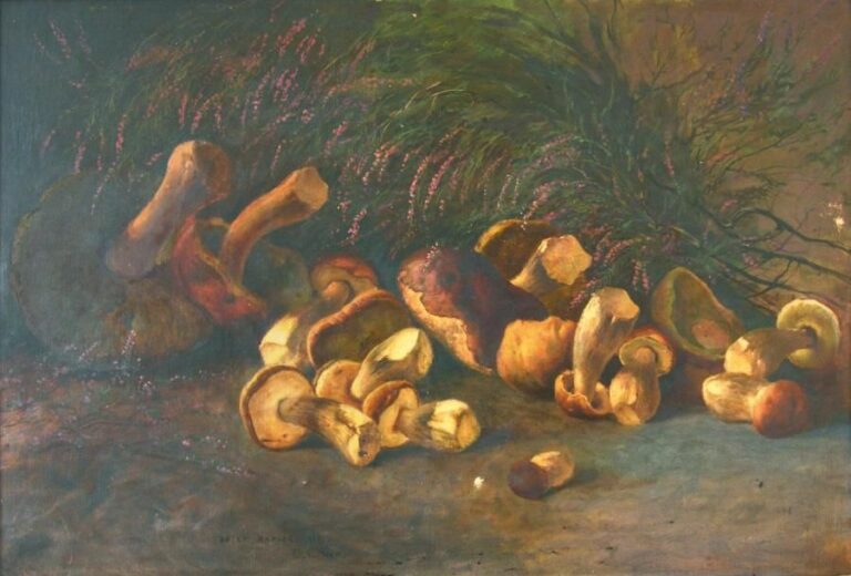 Nature morte aux cèpes (1912) Huile sur toile Signée, datée et située «Olszanka» en bas à gauche 62 x 91 cm