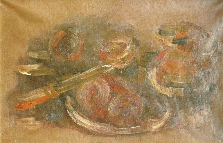 Nature morte, fruits au couteau (c