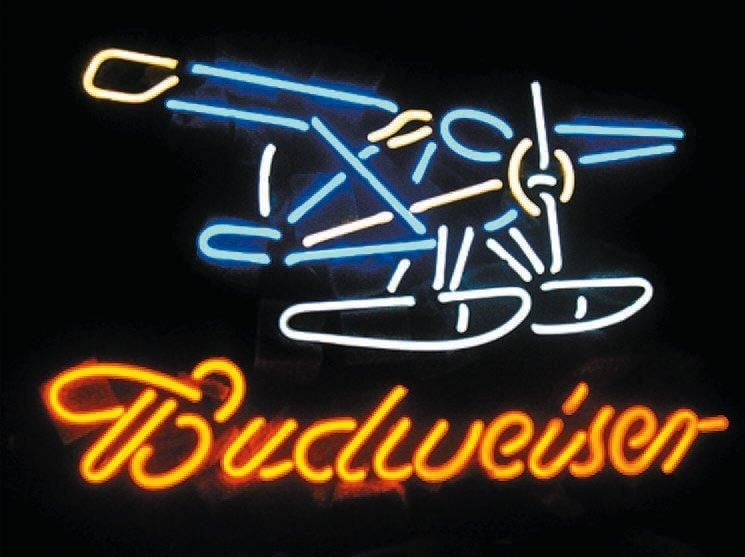 Néon publicitaire Bud Light Budweiser Enseigne publicitaire au nom de la marque de bière avec hydravio