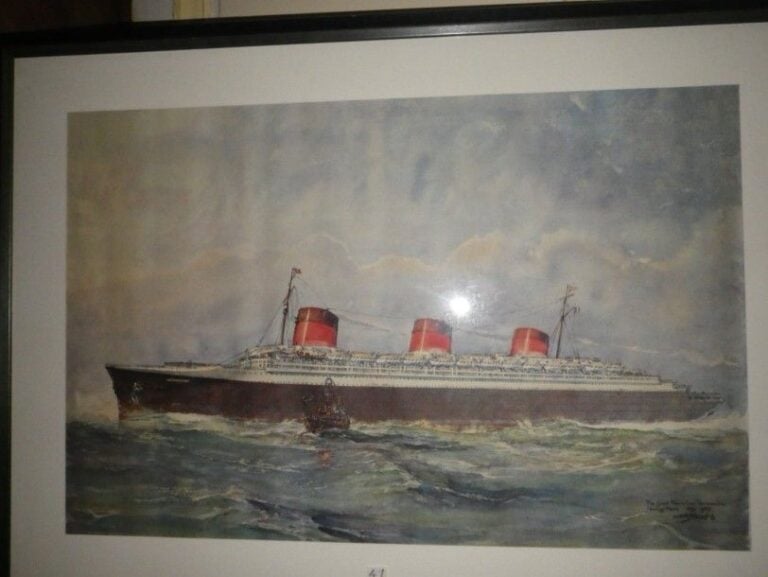 «Normandie» 1935 Grande reproduction par SEBILLE représentant le paquebot en pleine me