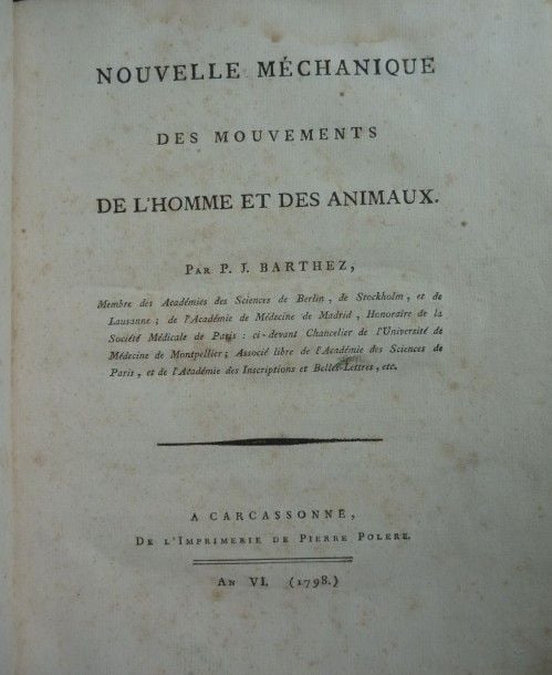Nouvelle mécanique des mouvements de l'homme et des animau