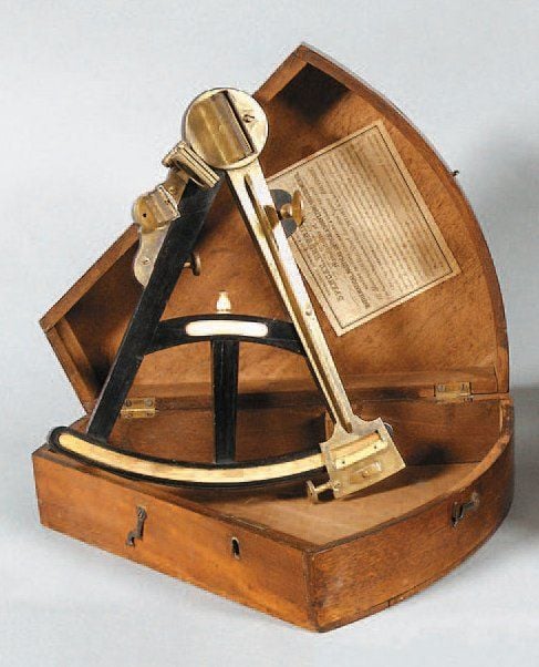 OCTANT ANGLAIS Platine en ébèn