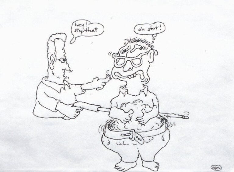 Oh shit, Encre sur papier Signé en bas à droite 21 x 29, 7 cm