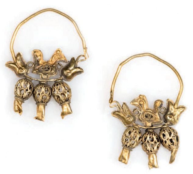 Paire de boucles d'oreilles Or