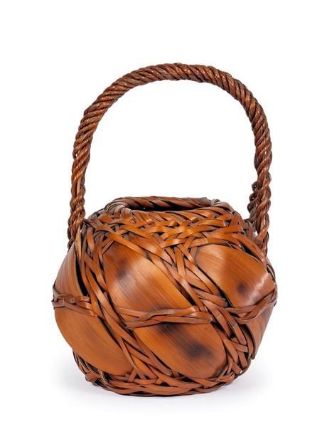 PANIER DE BAMBOU VANNE, USUBATA POUR L'IKEBANA