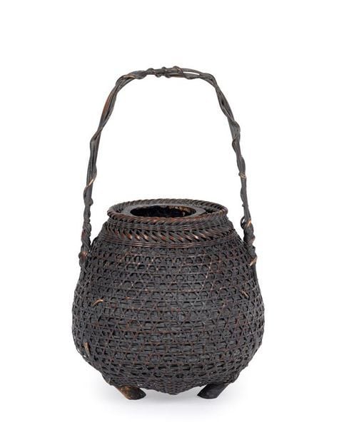 PANIER DE BAMBOU VANNE, USUBATA POUR L'IKEBANA