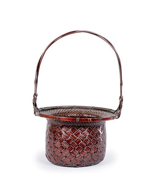 PANIER DE BAMBOU VANNE, USUBATA POUR L'IKEBANA