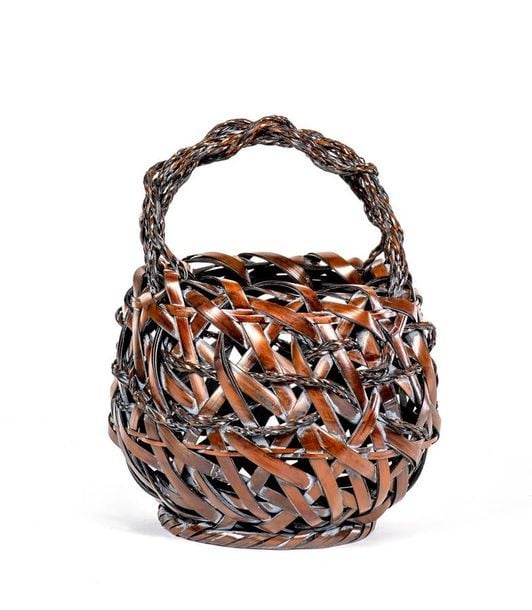 PANIER DE BAMBOU VANNE, USUBATA POUR L'IKEBANA
