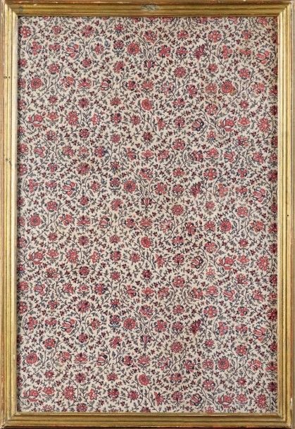 Panneau Kalamkari à décor de Mille Fleurs