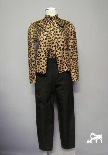 PANTALON carotte à taille haute en ottoman de coton mélangé noir (T38