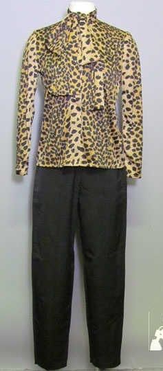 PANTALON carotte à taille haute en ottoman de coton mélangé noir (T38