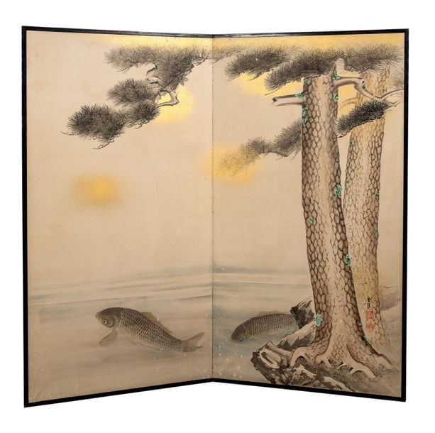 PARAVENT A DEUX FEUILLES, BYOBU