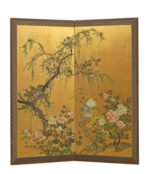 PARAVENT A DEUX FEUILLES, BYOBU