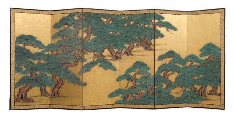 PARAVENT A SIX FEUILLES, BYOBU