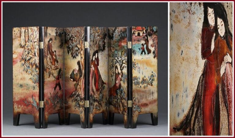 PARAVENT DE TABLE A SIX FEUILLES